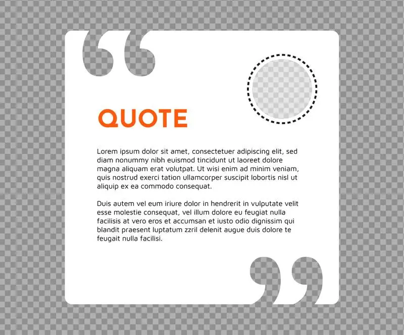 White Banner for Quote Over Blue Surface