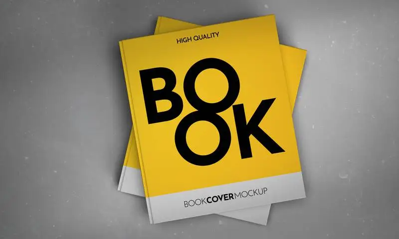 Collection of Book Covers on a Concrete Background