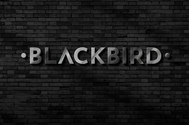 Elegant Metallic Logo Mockup on Black Brick Wall