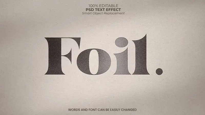 Text Effect for Logo Embossed with Black Ink