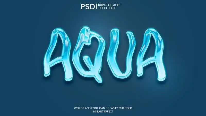 Aqua Text Effect
