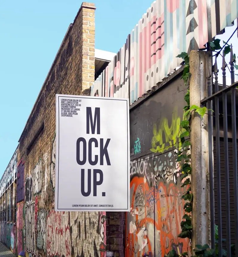Grunge Street Poster Mockup