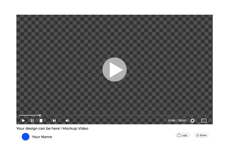 Mockup of a Video Player on Website