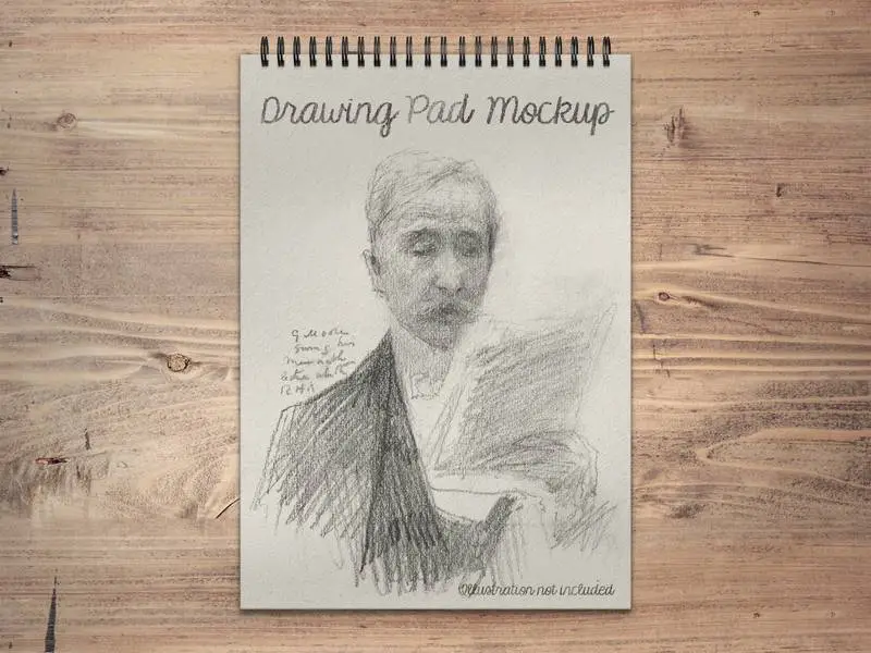 A4 Drawing Pad Mockup