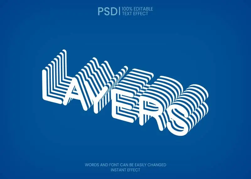 Flat Isometric Text Effect