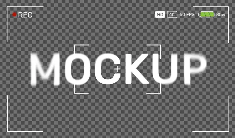 Mockup of Camera Viewfinder Frame