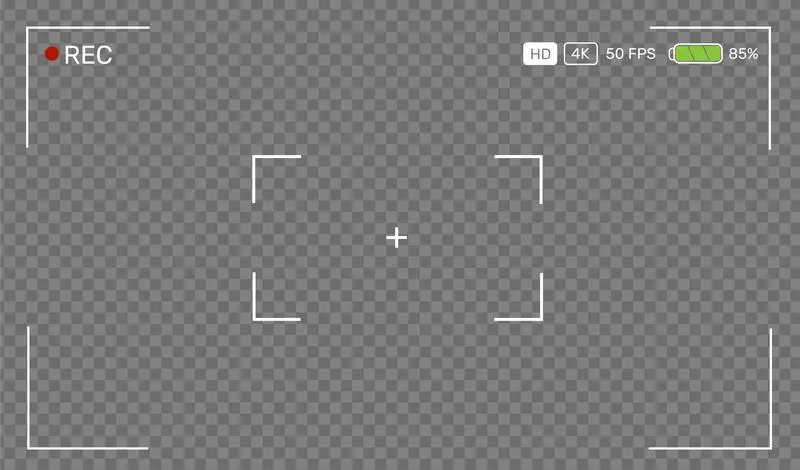 Realistic Camera Viewfinder Frame