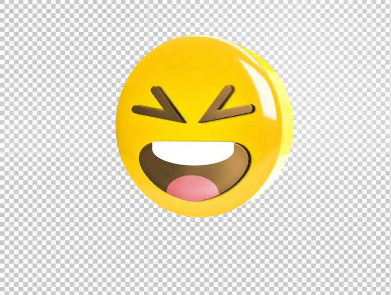 Circular 3D Laughing Emoji