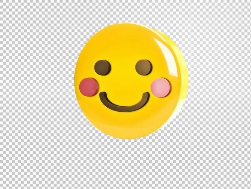 Circular 3D Happy Emoji
