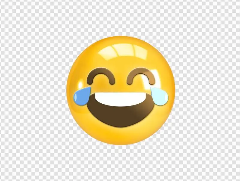 Realistic 3D Laughing Emoji
