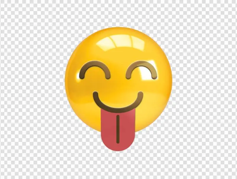 Realistic 3D Tongue Out Emoji
