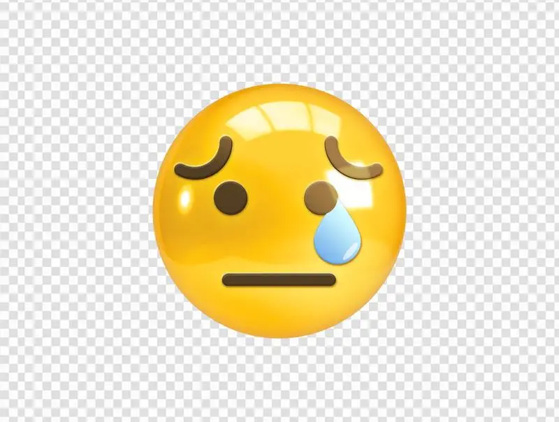 Realistic 3D Crying Emoji