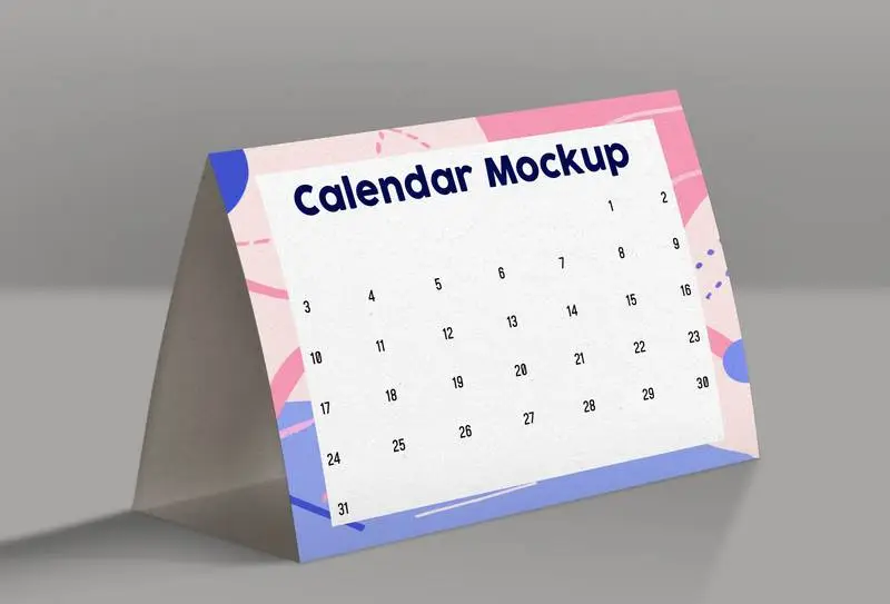 Office Paper Calendar Mockup