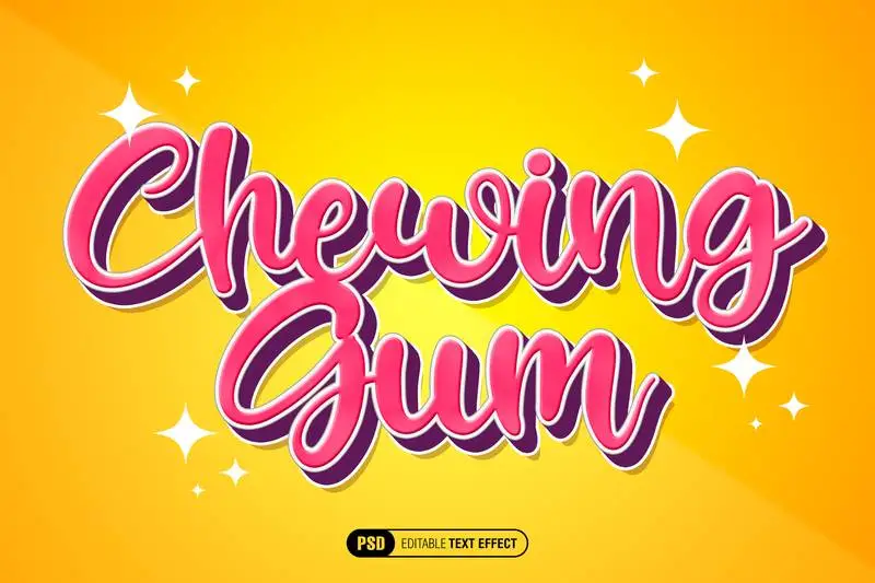 Editable Bubblegum Pink Text Effect