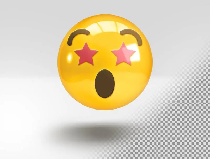 Realistic 3D Surprised Emoji