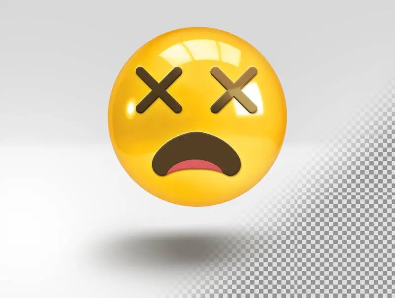 Realistic 3D Emoji with Surprised and Stunned Face