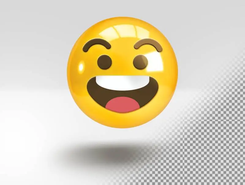 Realistic 3D Emoji with Joy Face