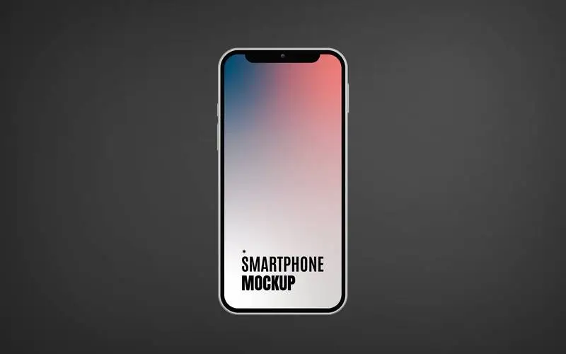 Mockup of a Modern Phone Isolated on a Dark Background