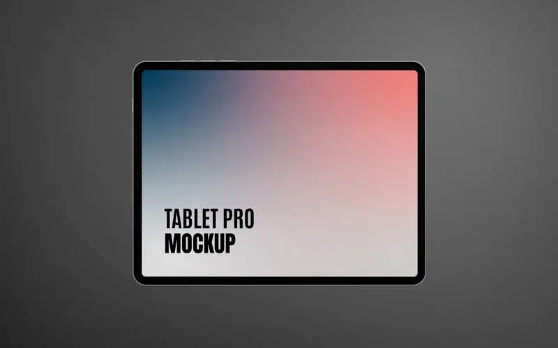 Mockup of Tablet Pro Isolated on a Dark Background
