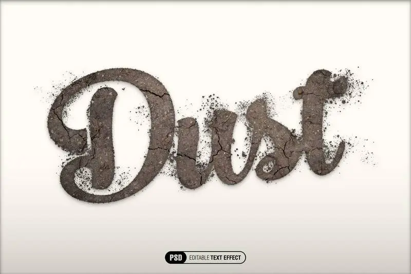 Editable Dust Text Effect