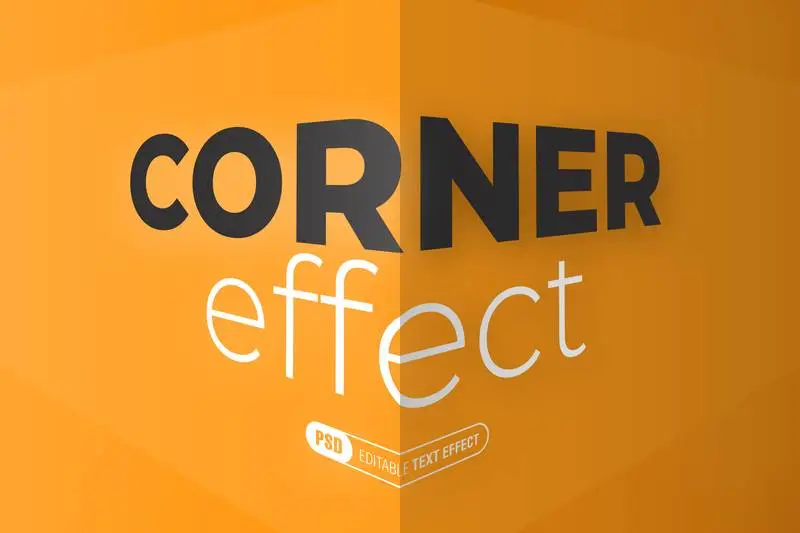 Editable Corner Text Effect