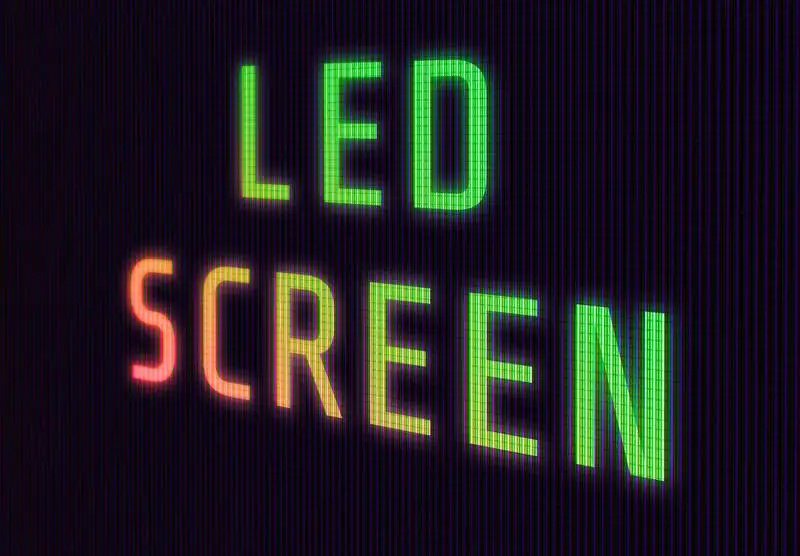 Editable LED Screen Text Effect