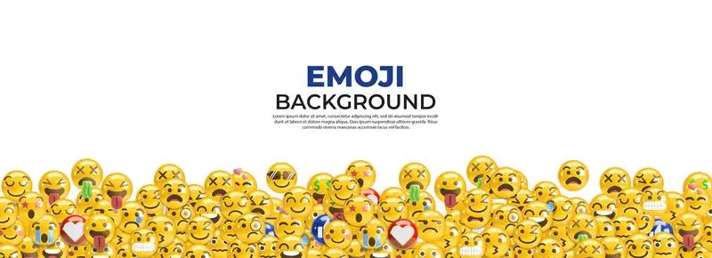 Background of 3D Emoji Collection on a White Background