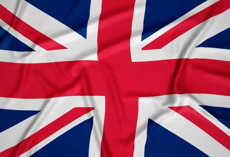 Realistic United Kingdom Flag Background