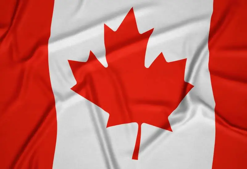 Realistic Canada Flag Background