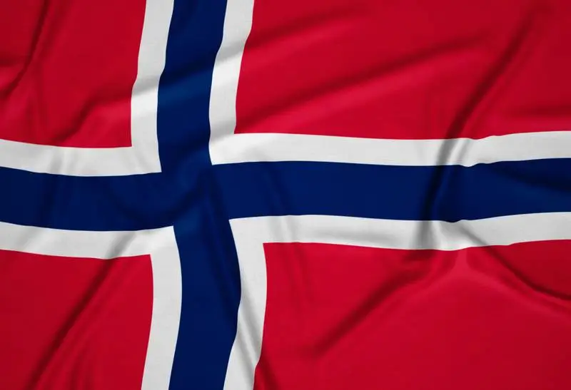 Realistic Norway Flag Background