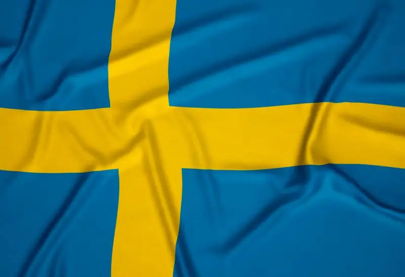 Realistic Sweden Flag Background