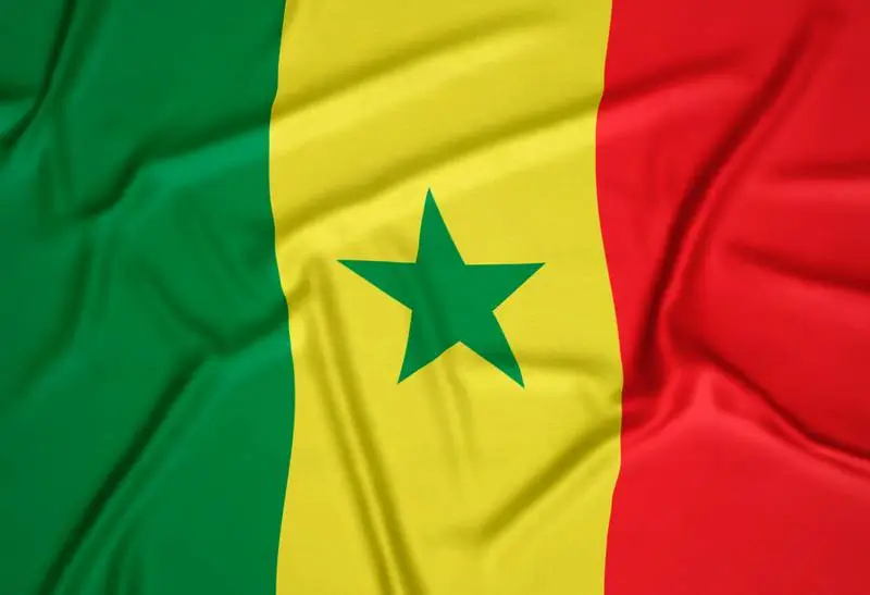 Realistic Senegal Flag Background