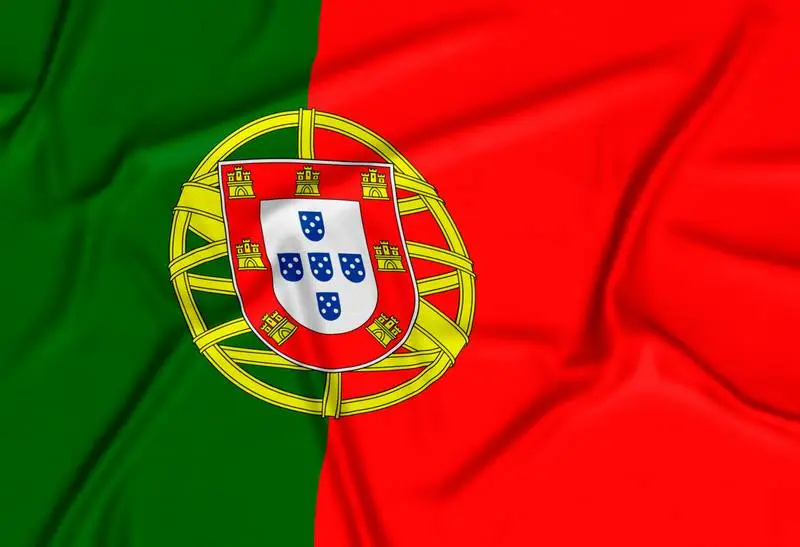 Realistic Portugal Flag Background