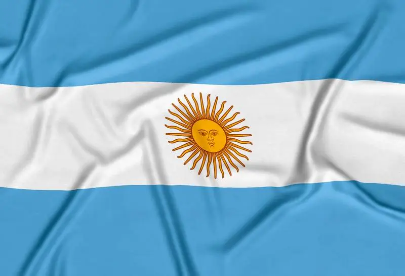 Realistic Argentina Flag Background