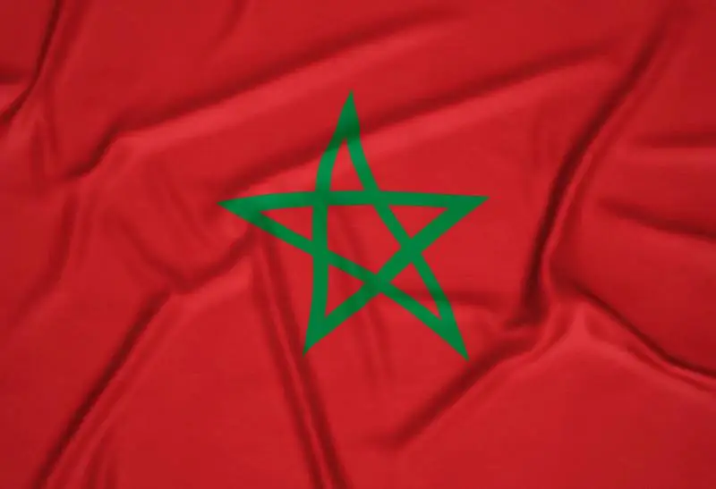 Realistic Morocco Flag Background