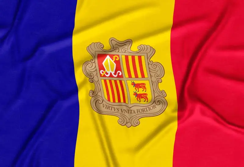 Realistic Andorra Flag Background