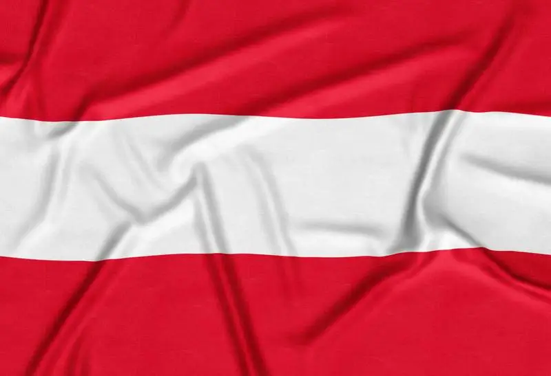 Realistic Austria Flag Background