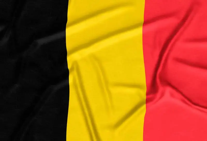 Realistic Belgium Flag Background