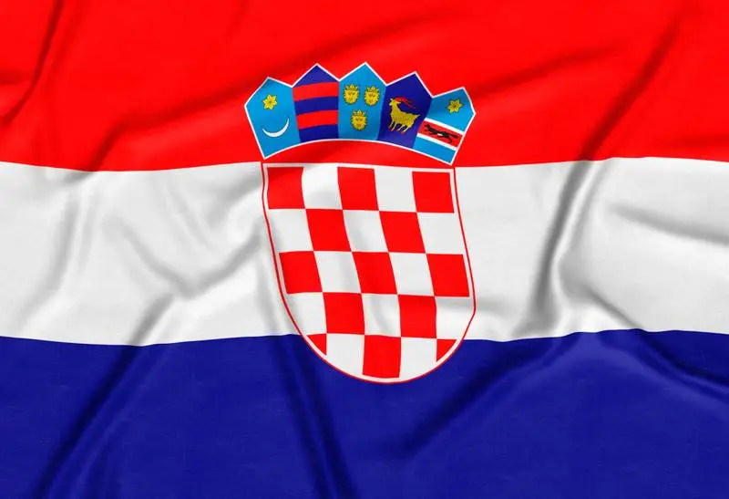 Realistic Croatia Flag Background