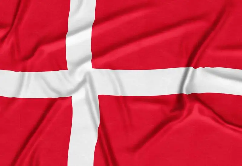 Realistic Denmark Flag Background