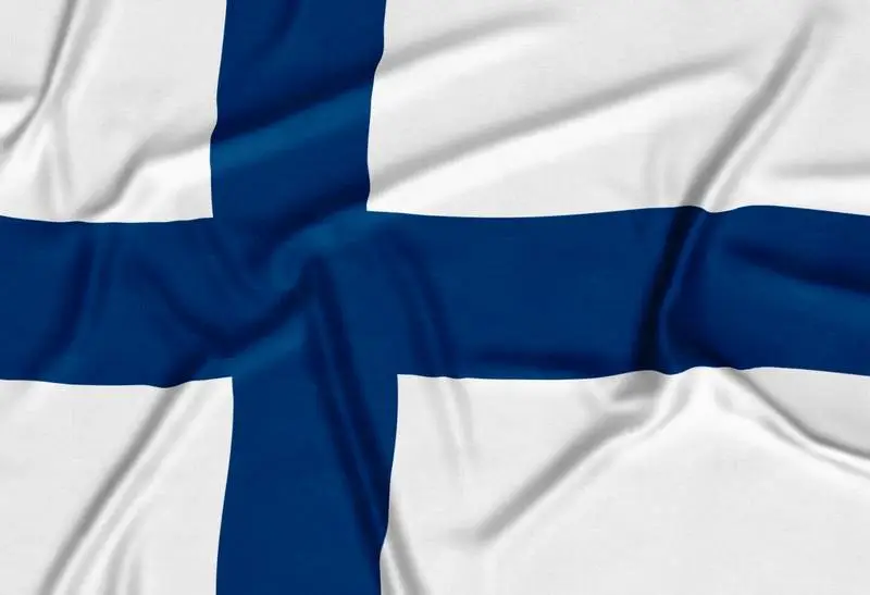 Realistic Finland Flag Background
