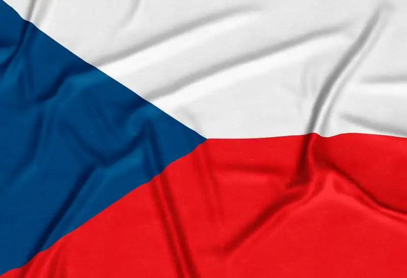 Realistic Czech Republic Flag Background