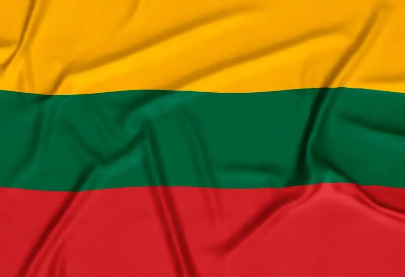 Realistic Lithuania Flag Background