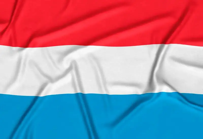 Realistic Luxembourg Flag Background