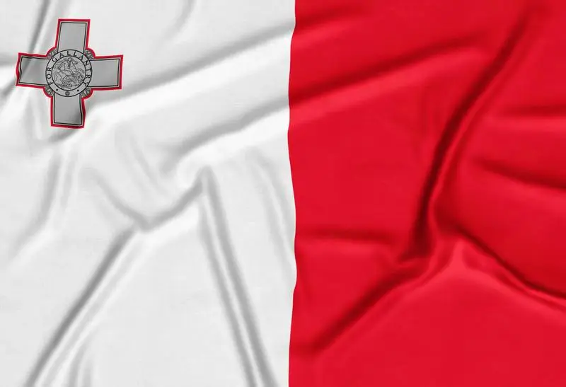 Realistic Malta Flag Background