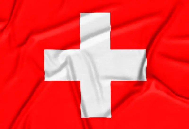 Realistic Switzerland Flag Background