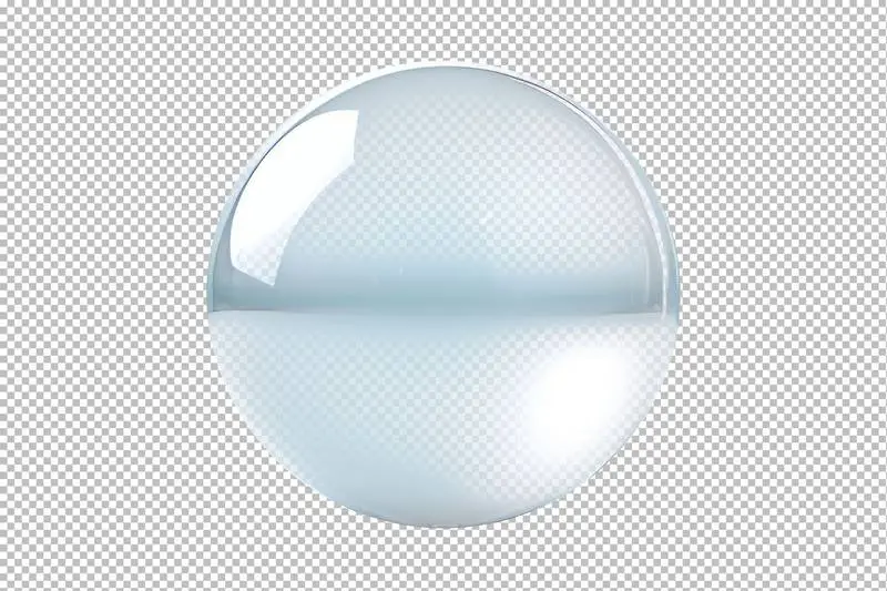 Transparent Glass Bubble Isolated on Transparent Background