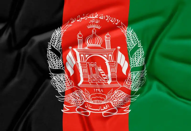 Realistic Afghanistan Flag Background