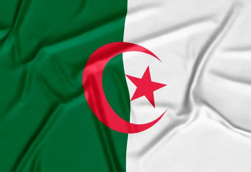 Realistic Algeria Flag Background