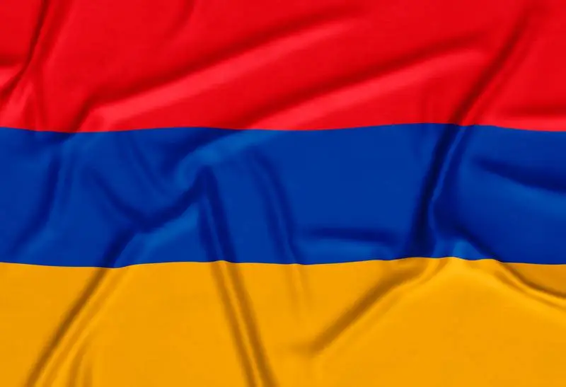 Realistic Armenia Flag Background